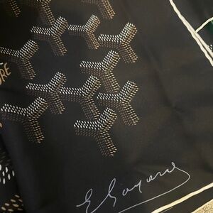 Black and Gold Patterned Scarf